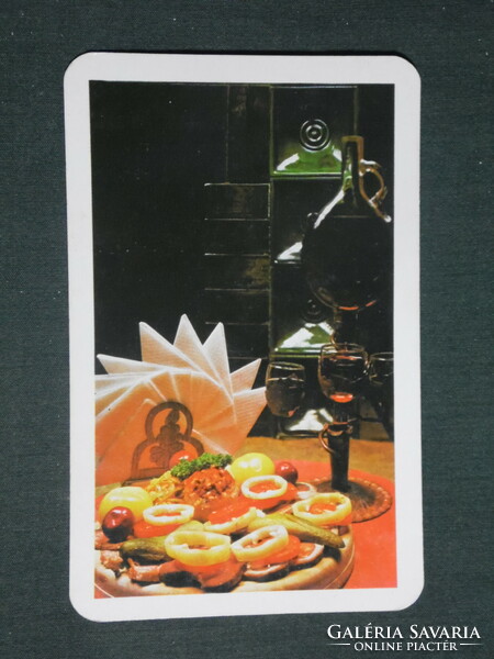 Card calendar, catering, restaurant, press, wine bar, 1978, (1)
