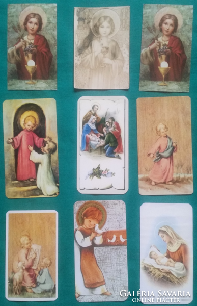 9 prayer pictures, holy pictures, (1.)