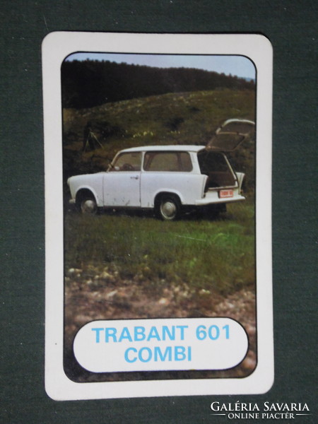 Kártyanaptár,MERKUR autókereskedelmi vállalat, Trabant 601 Combi autó, 1978 ,  (1)