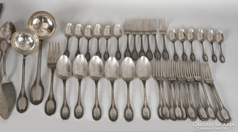 Silver Buccellati cutlery set for 6 people (fm53)