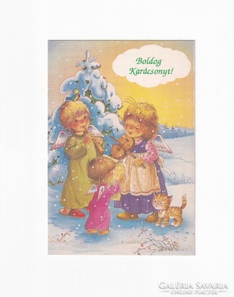 K:015 Christmas postcard postmarked