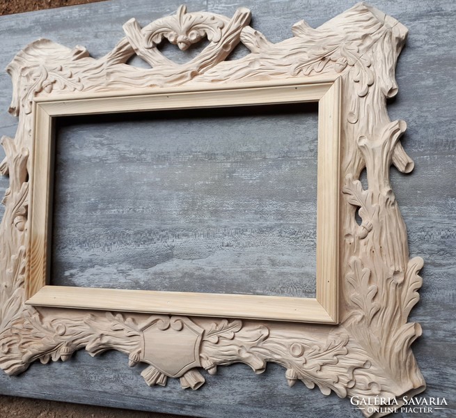 Mirror frame wooden frame hunting gift Florentine frame hunting product headstone headstone carving hunting lodge