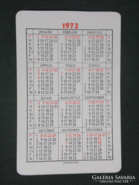 Card calendar, transdanubian diary daily newspaper, newspaper, magazine, 1972, (1)
