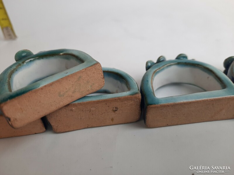 5 napkin rings made by industrial artist Zsuzsa Morvay