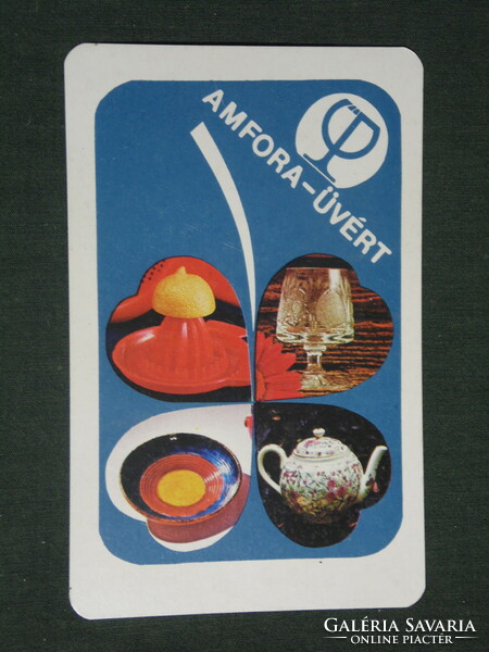 Card calendar, amphora uvért company, porcelain, plastic, ceramic, 1976, (1)