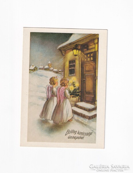 K:015 Karácsony képeslap postatiszta  Modern Replika