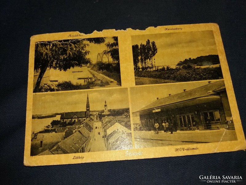 1947 Ráckeve városkép képeslap a képek szerint