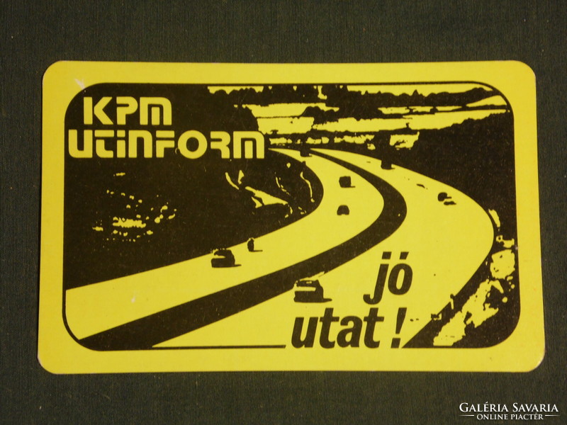 Card calendar, kpm utinform, graphic artist, 1975, (1)