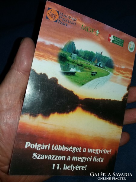 2003 Fidesz - KDMP - MDF politikai választási kortes nagyobb méretű kártyanaptár a képek szerint