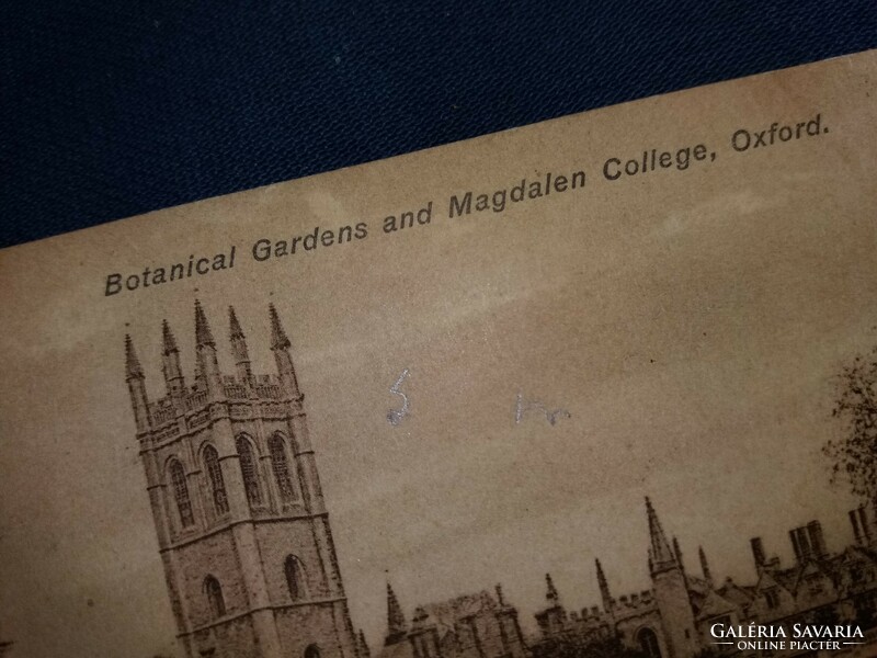 Antik Oxford Botanikai kert és Magdalen kollégium főiskola F - F szépia képeslap a képek szerint