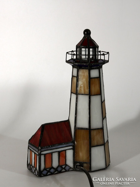 Tiffany Lighthouse -- light house tower table lamp