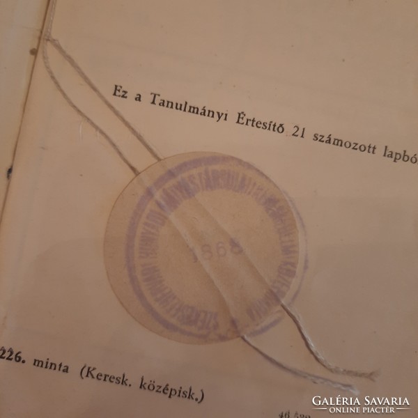 Székesfehérvár Mátyás Hunyadi cooperative commercial high school academic notice 1945 - 1949