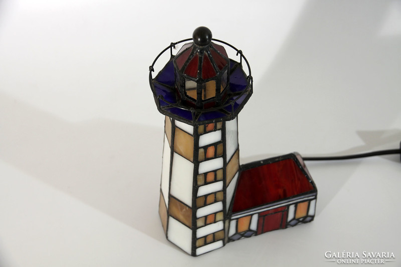 Tiffany Világítótorony -- Világító ház torony Asztali lámpa