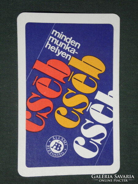 Kártyanaptár, Állami Biztosító, Cséb biztosítás,1976 ,  (1)