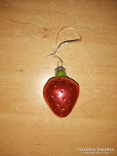 Antique glass strawberry strawberry Christmas tree decoration - 5 cm high