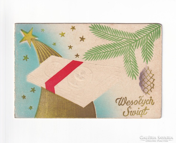 K:039 Karácsonyi képeslap kihajtós Orosz