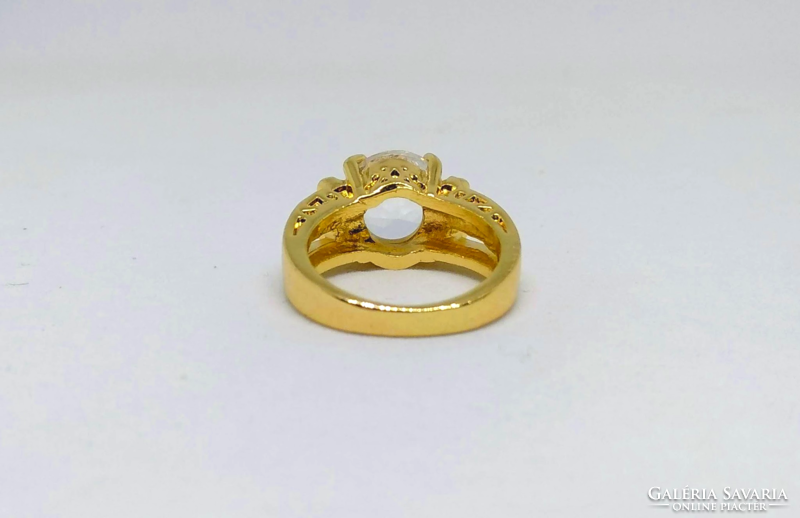 10K töltött arany (GF) gyűrű, CZ kristályokkal (5) méret : 6/52