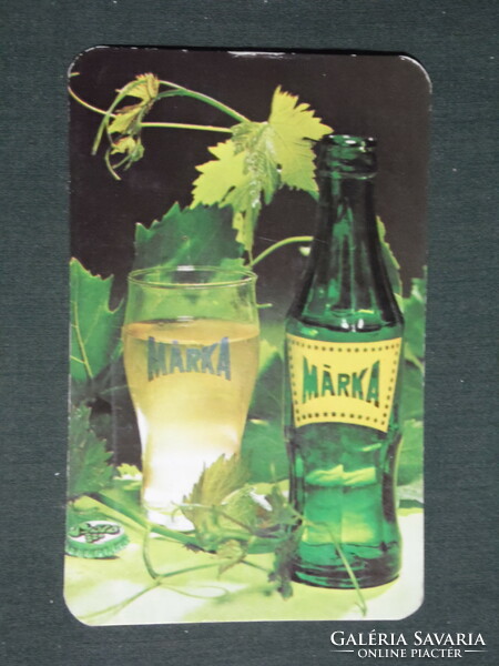 Kártyanaptár, Márka üdítő ital, borgazdasági vállalatok, 1978 ,  (1)