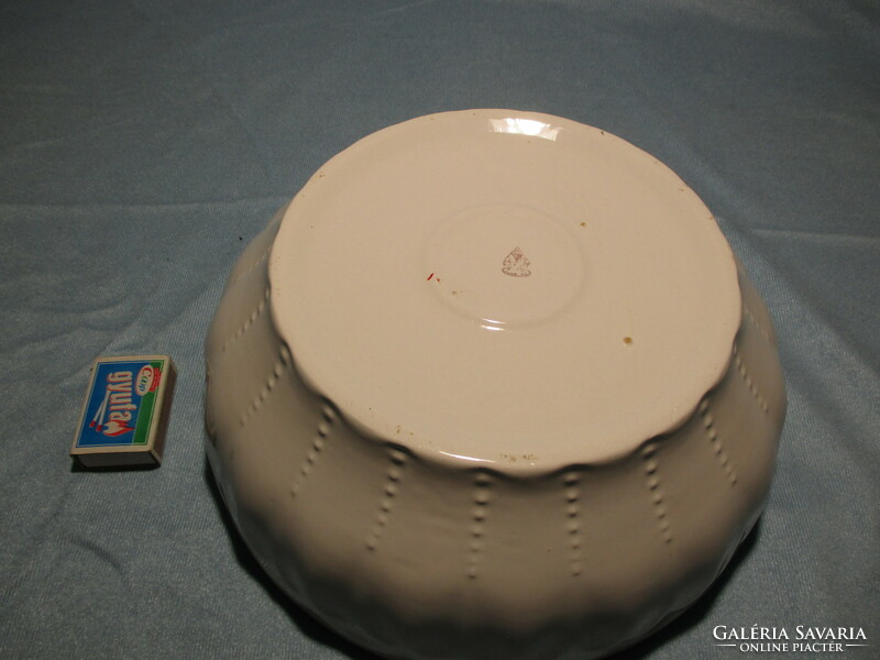 Old white larger Kispest granite bowl