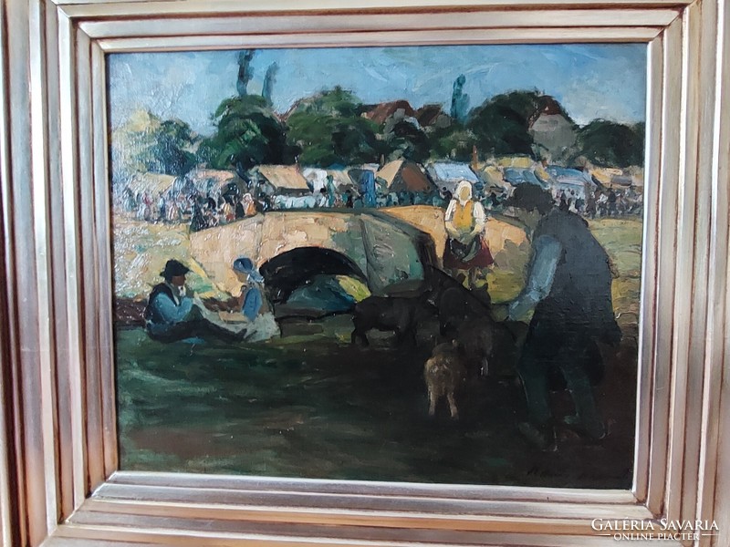 József Klein (1896-1945) - Nagybánya fair - featured in the auction