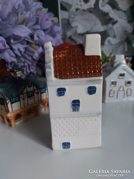 2 Dutch ceramics, house-shaped Christmas tree ornament, Christmas decoration price/2 pcs