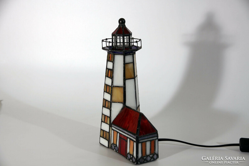 Tiffany Lighthouse -- light house tower table lamp