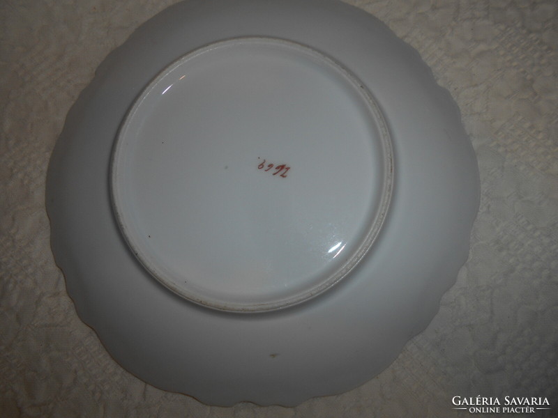 Antik szecessziós kézzel festett  tányér 18 cm