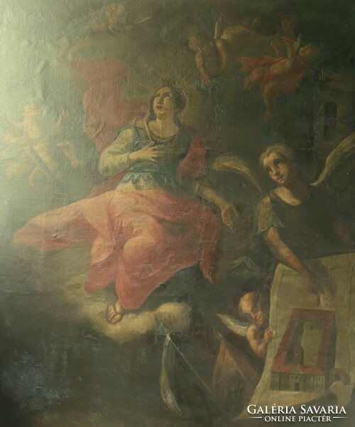 Baroque huge altarpiece restored! 18th Century 187 x 151 cm