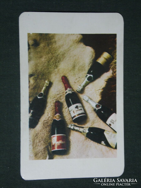 Kártyanaptár, Pompadour pezsgő, Ágker Kft,1976 ,  (1)