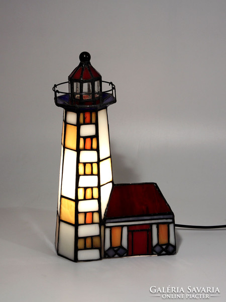 Tiffany Lighthouse -- light house tower table lamp