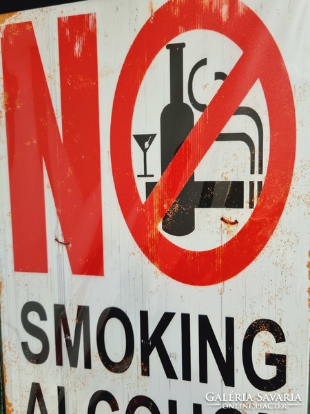 No smoking vintage metal sign new! (75)