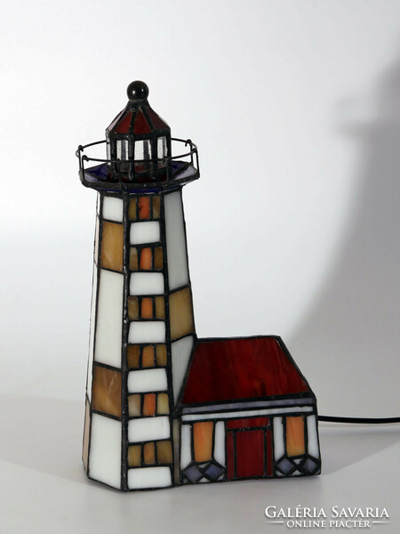 Tiffany Lighthouse -- light house tower table lamp