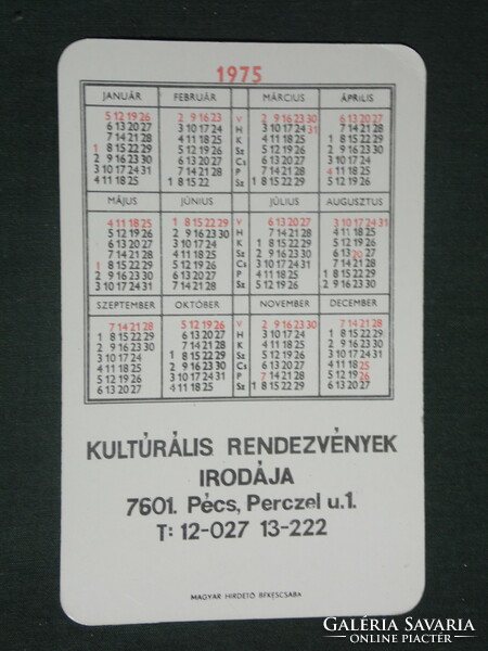Card calendar, ossuary museum, Pécs, 1975, (1)