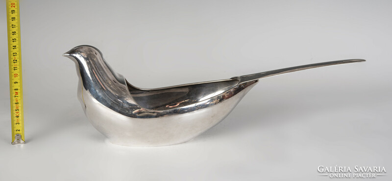Silver dove-shaped tray/ centerpiece