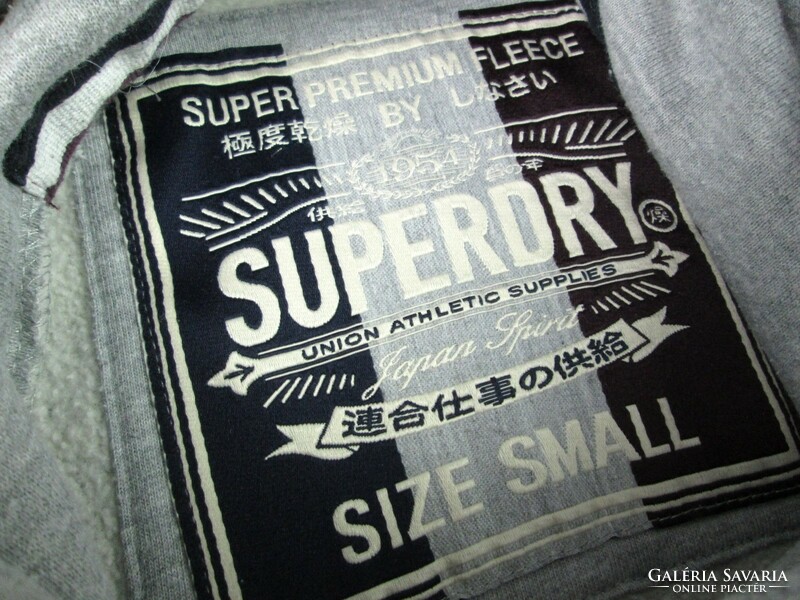 Original superdry (s) gray long sleeve women's hoodie