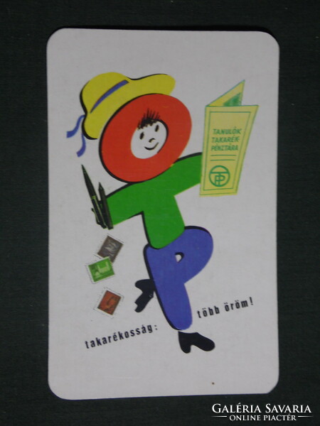 Kártyanaptár, OTP takarékpénztár, grafikai rajzos,humoros, 1978 ,  (1)