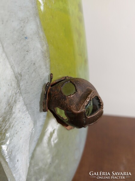 Copper and glass vase with split bottom (18)