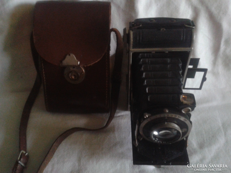 F Deckel~ Munchen antik, harmonikás rendszerű fényképezőgép