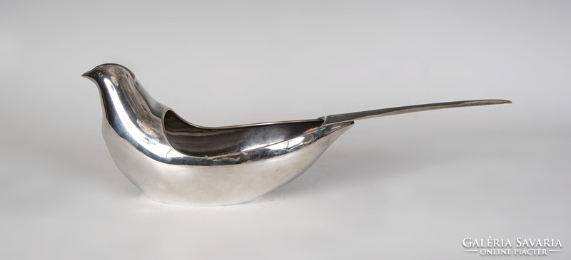 Silver dove-shaped tray/ centerpiece