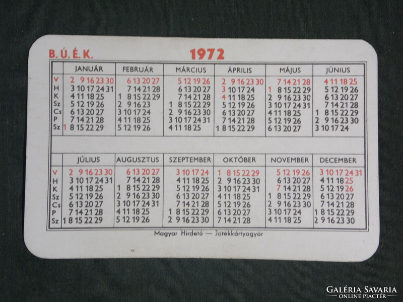 Card calendar, Afor petrol station, multi m oil, 1972, (1)