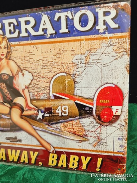 Repülős  Vintage fém tábla ÚJ! (53)