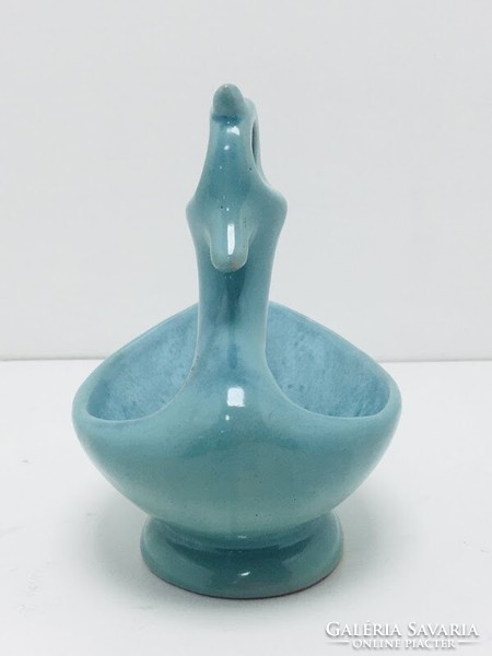 Mid-century green glazed porcelain serving bowl, Gorka gauze 1960's - 50496