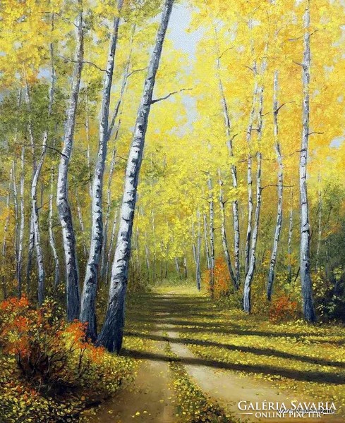 Autumn trees - painting