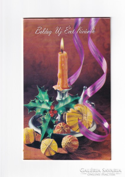K:037 Karácsonyi nagyalakú képeslap (Műanyag fólia az eleje)