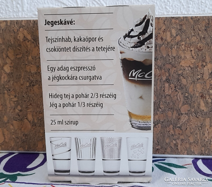 McCafé üveg pohár (2014)  bontatlan