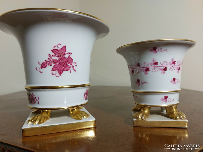Pair of Herend Indian baroque nail vases (17)