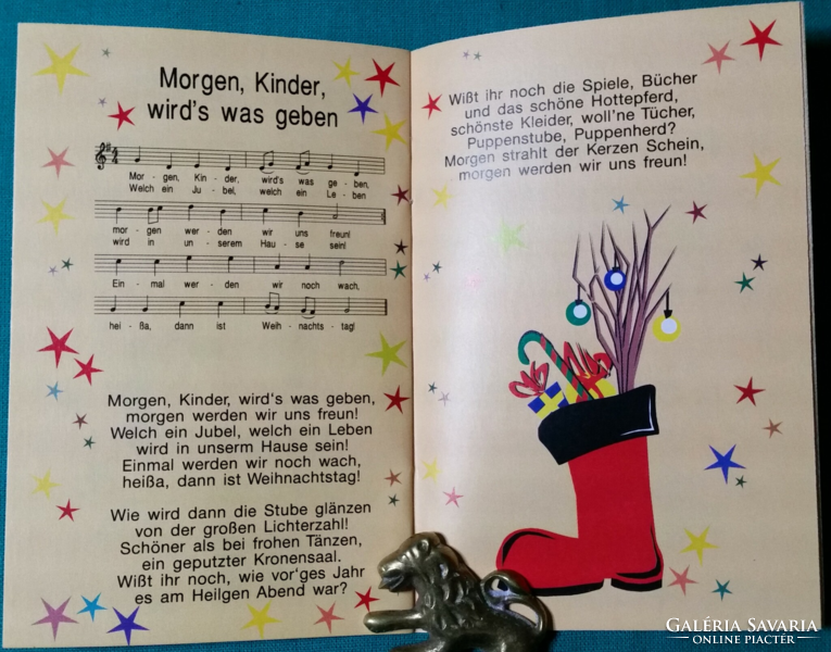 Advent children's songs with text and sheet music, small booklet in German