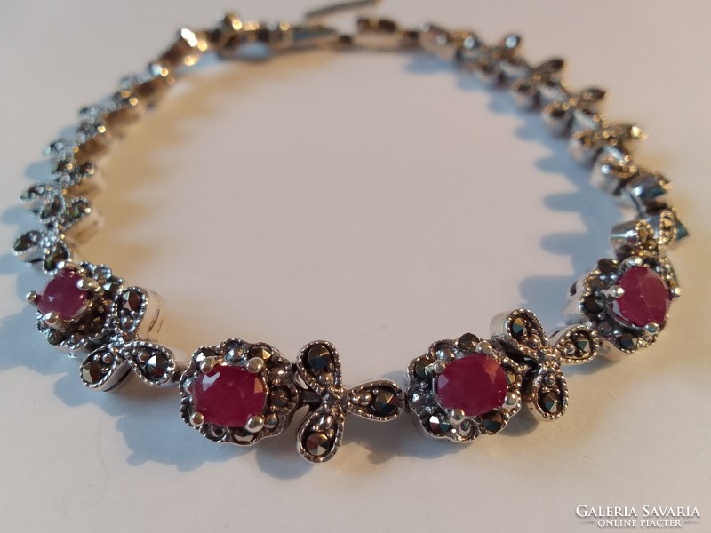 Ruby bracelet earrings jewelry set!