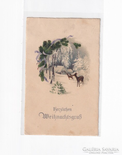 K:077 Christmas antique postcard