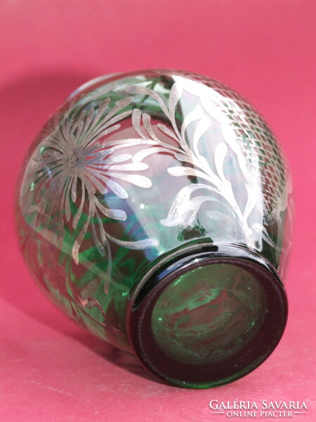 Glass vase with silver decoration (210919)